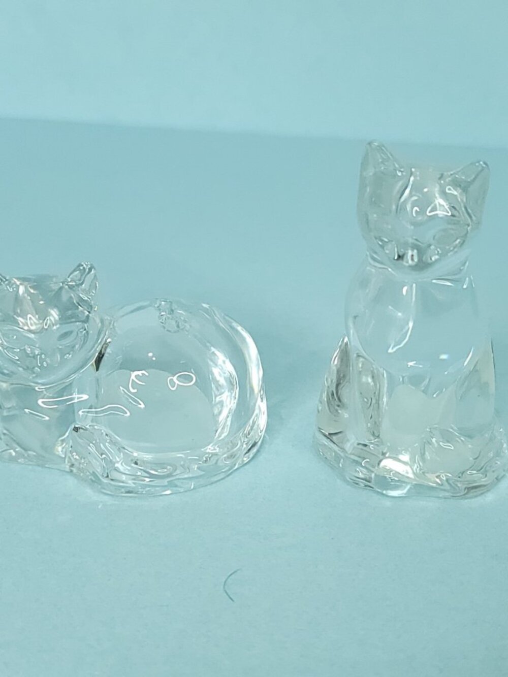Lenox Cat Salt And Pepper Shakers Fine Crystal Germany